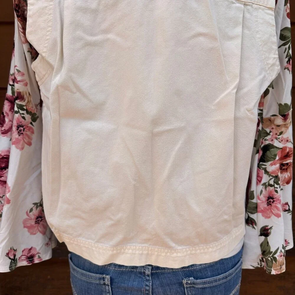 Vintage Joan Walter Lemon Creme Denim Vest Size M - Picture 9 of 9